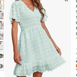 V neck short sleeve dress